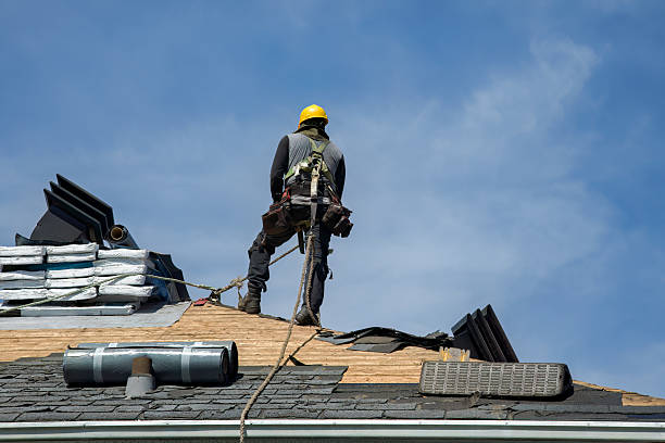 Professional Gutter Installation technician working in Cubero, NM